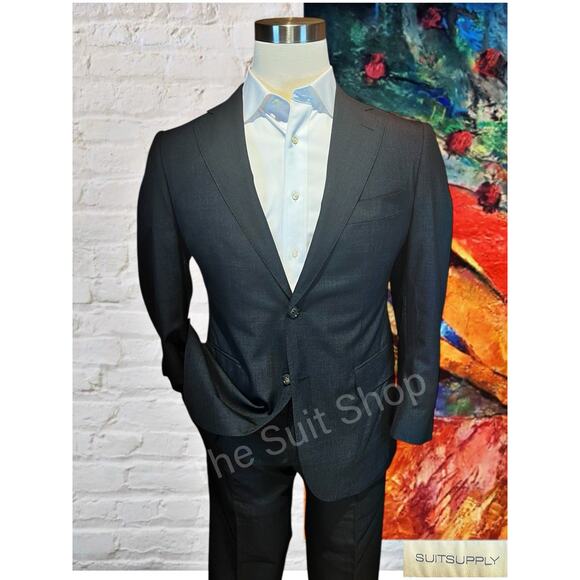 Suitsupply Other - Suitsupply Mens 42S 34x28 Slim Charcoal Gray Unstructured Suit Super 120s